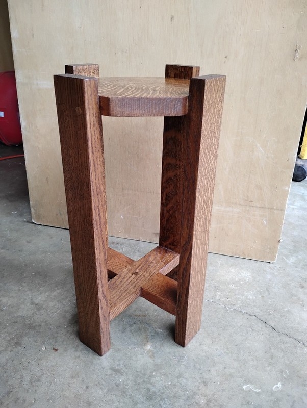 Antique Mission Style White Oak Small Plant Stand Hand Made gallery