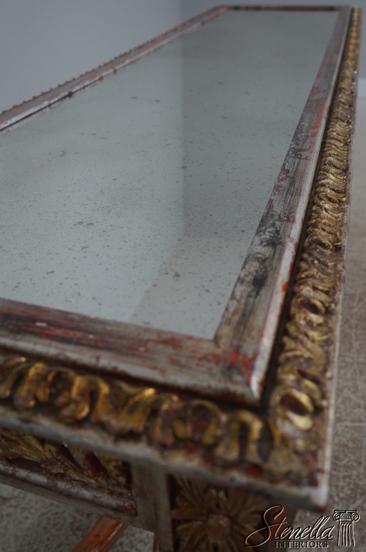 L73335: French Louis XVI Mirror Top Carved Console Table gallery