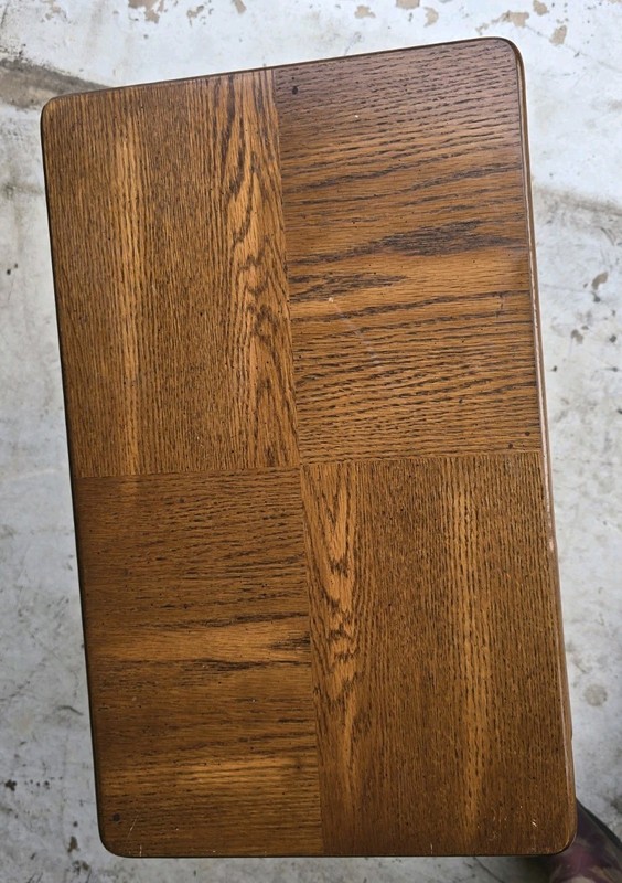 Solid Wood Parquet Top Oak Nesting Tables Antique gallery