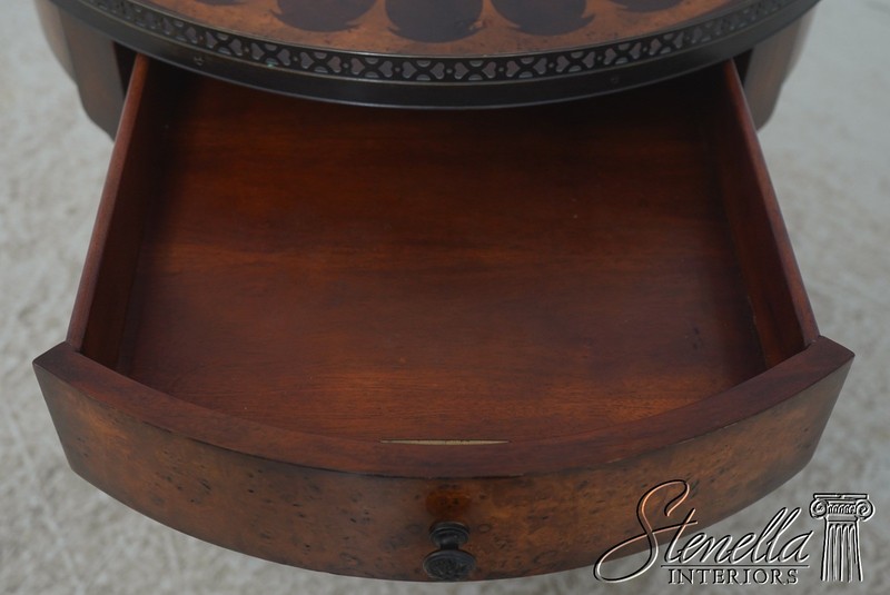 LF72619: THEODORE ALEXANDER Inlaid 2 Tier Mixed Wood End Table gallery