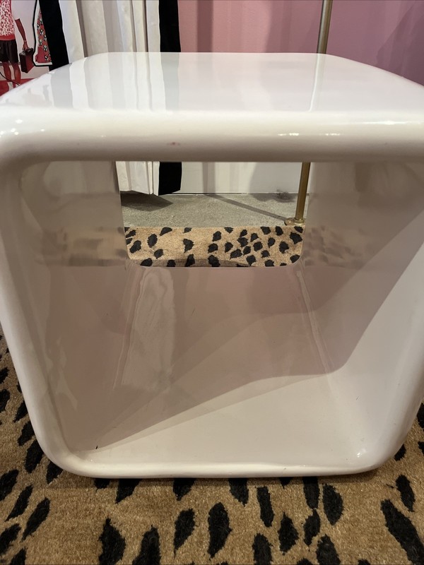 Vintage Italian Lacquer Fiberglass Side Table gallery