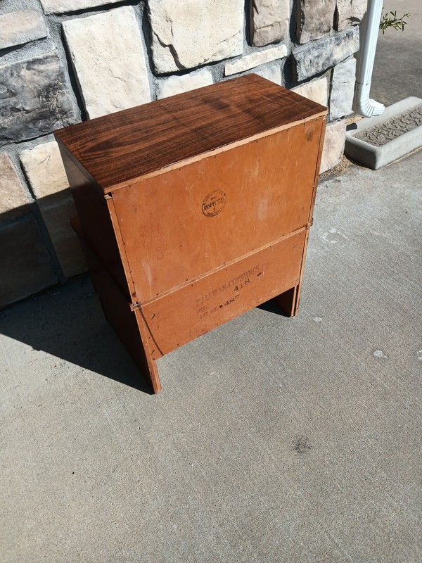 Walnut Veneer Ballman Cummings Step-End Nightstand or End Table gallery