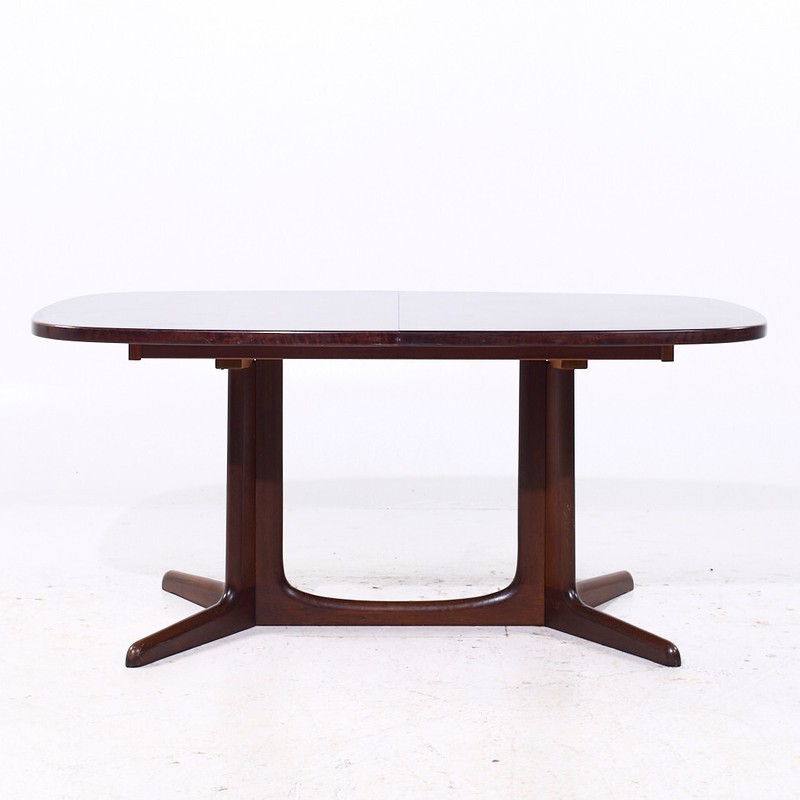 Gudme Mobelfabrik Mid Century Danish Rosewood Expanding Dining Table with 1 Leaf gallery