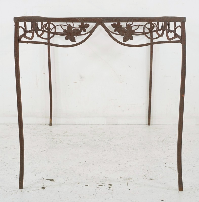 Vintage Rectangle Wrought Iron Table Base 46.25 x 29.75 in. gallery