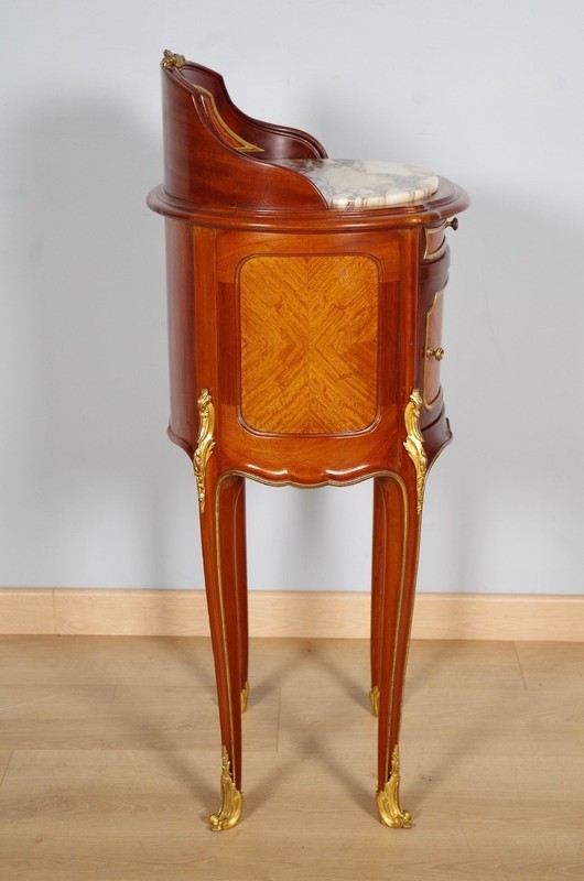 Louis XV Style Bedside Table Signed Rinck gallery