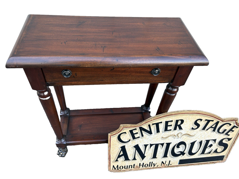67391 Claw Foot Mahogany Console Lamp Table Stand