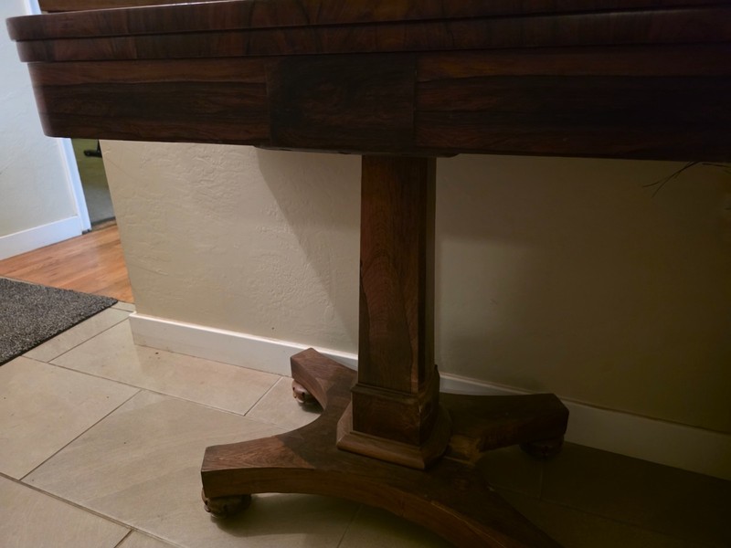 William IV rosewood card or games table, dating from the 1830s. gallery