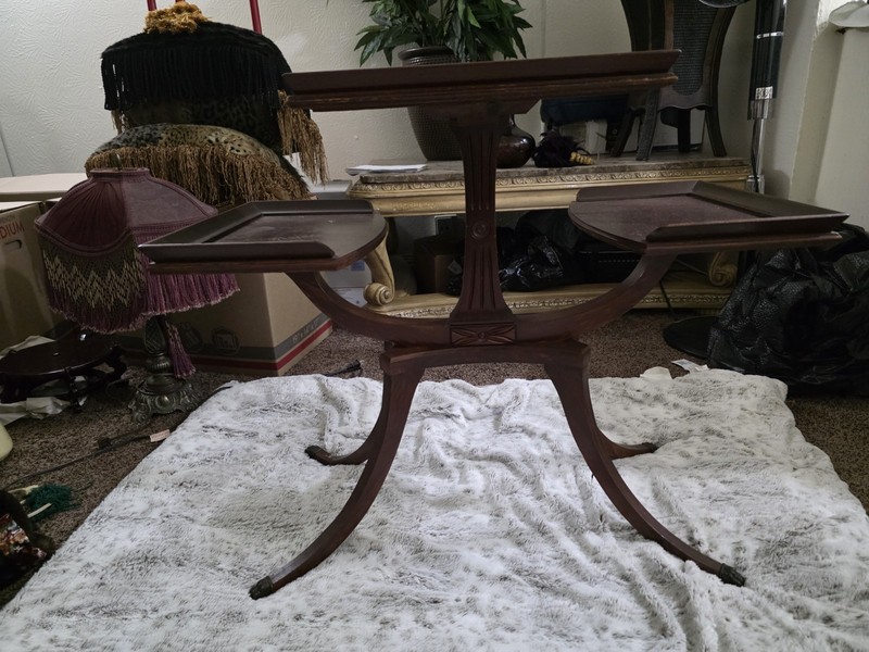Beautiful Vintage Victorian Duncan Phyfe 3 Tier Table gallery