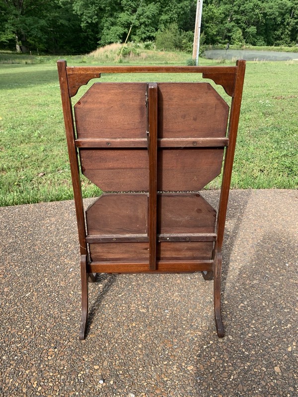 1940s Vintage Antique Edwardian Style Folding Two-Tier Tray Table READ Unique gallery
