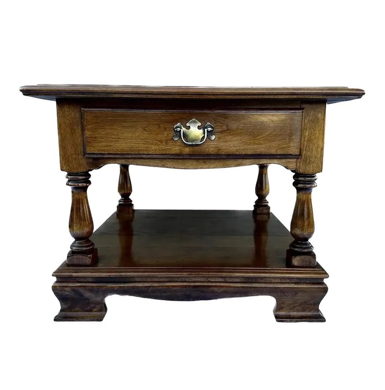 Vintage Maple Ethan Allen Classic Manor Square 26” X 26” X 20” End/Side Table