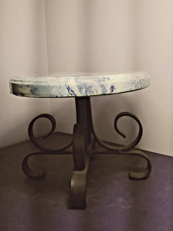 Acrylic Wrought Iron Plant Stand 6.5″