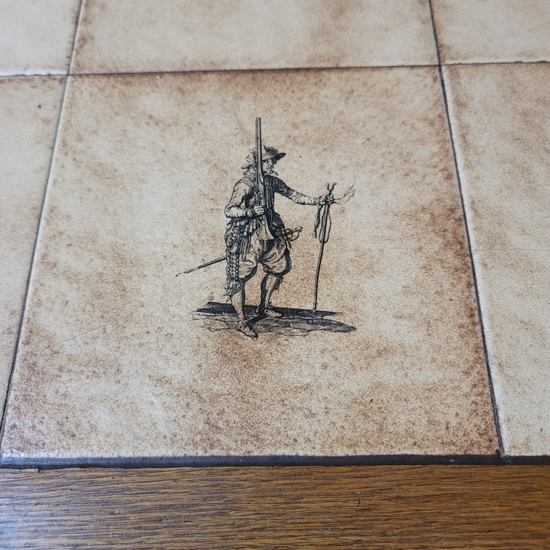 Vintage Spanish Stoneware Inlay Table gallery