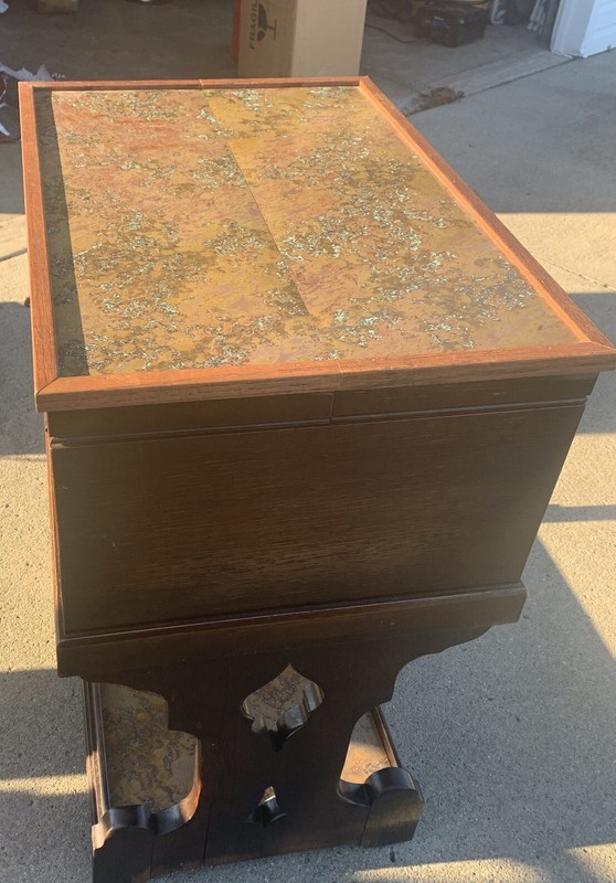 Antique Copper Lined Table Cooler Bar Imperial Furniture Grand Rapids Rare gallery
