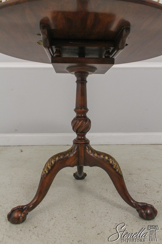 L57981: THEODORE ALEXANDER George II Mahogany Tilt Top Table gallery