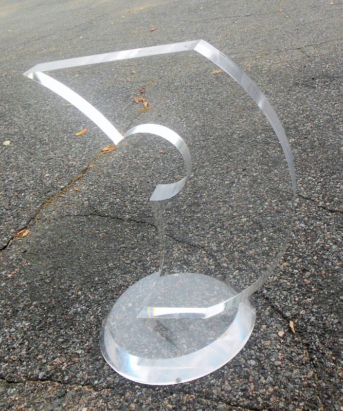 Vtg MCM POST MODERN Acrylic LUCITE Side Table OP POP ART Sculpture gallery