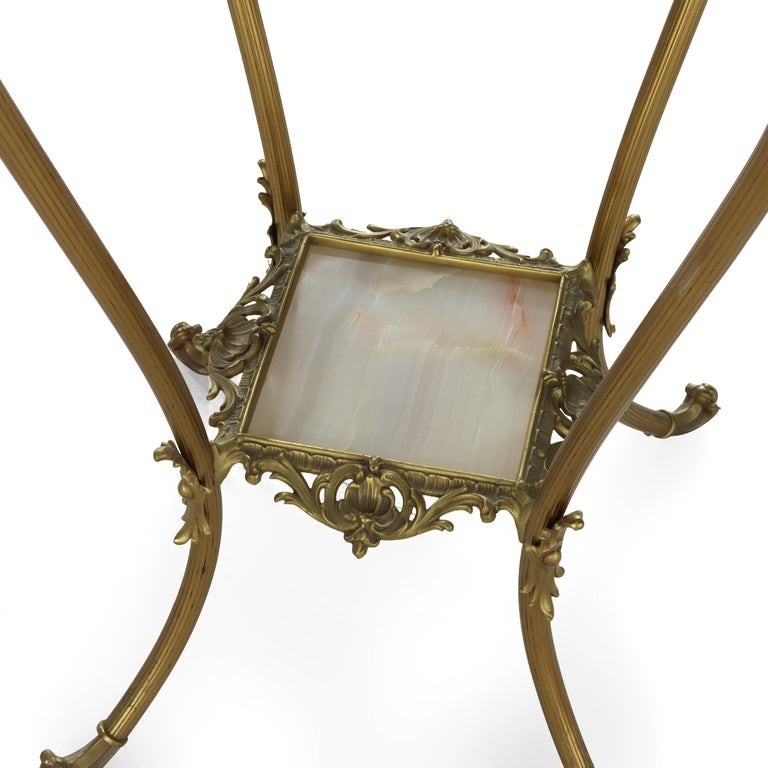 Rococo Gilt Bronze & Onyx Plant Stand C1910 gallery
