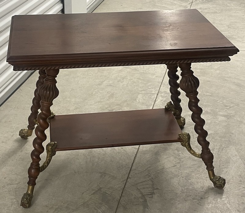 Merklen Brothers Victorian Library Table Marked with Catalog Number 792 gallery