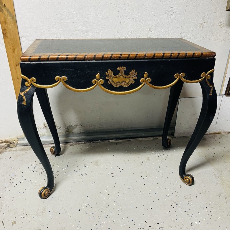 Louis XV Style Black With Gold Console Table gallery