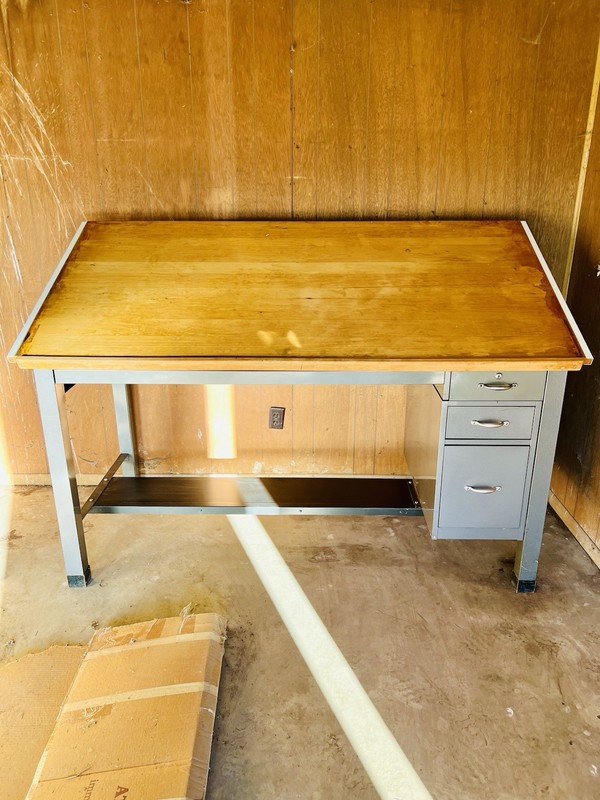 Hamilton Mfg Co Two Rivers Vintage Industrial Drafting Table gallery