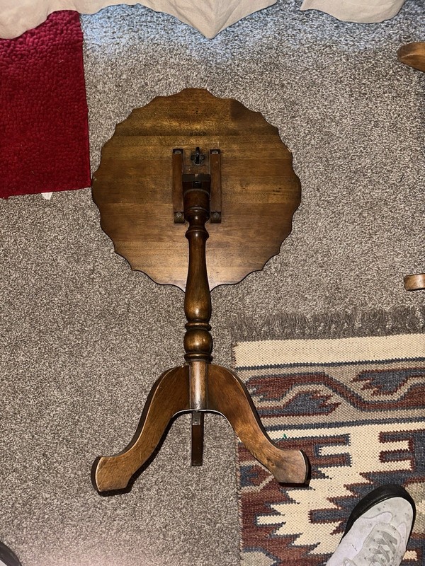 Antique Tilt Top Pie Crust Table Early American Victorian Furniture gallery