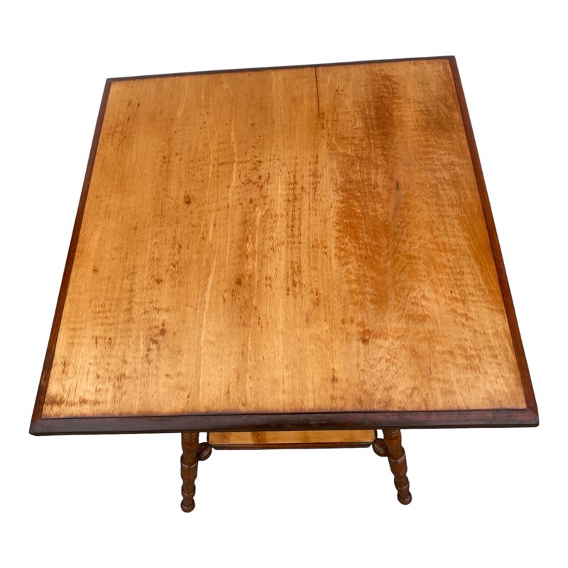 Early 1900s Victorian Style American Maple Parlor & Accent Table, gallery