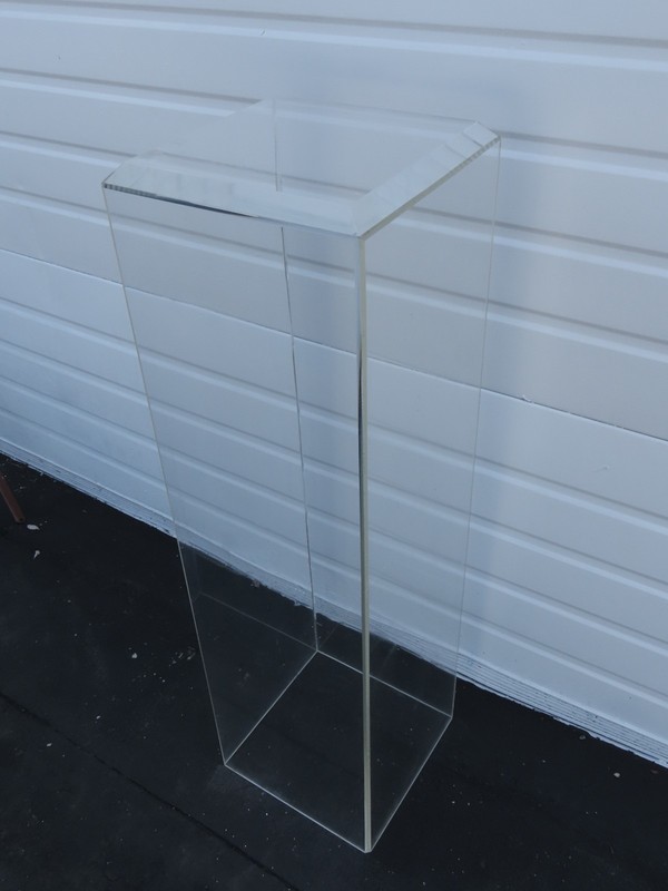 Lucite Tall Flower Statue Stand Pedestal Table 6419 gallery