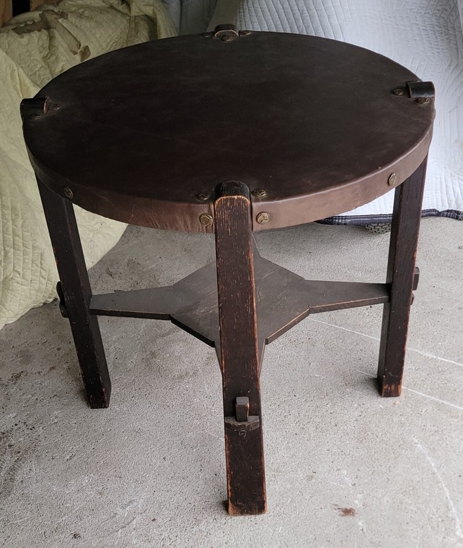 Antique Mission Oak Lamp Table Miller Cabinet Co Rochester NY