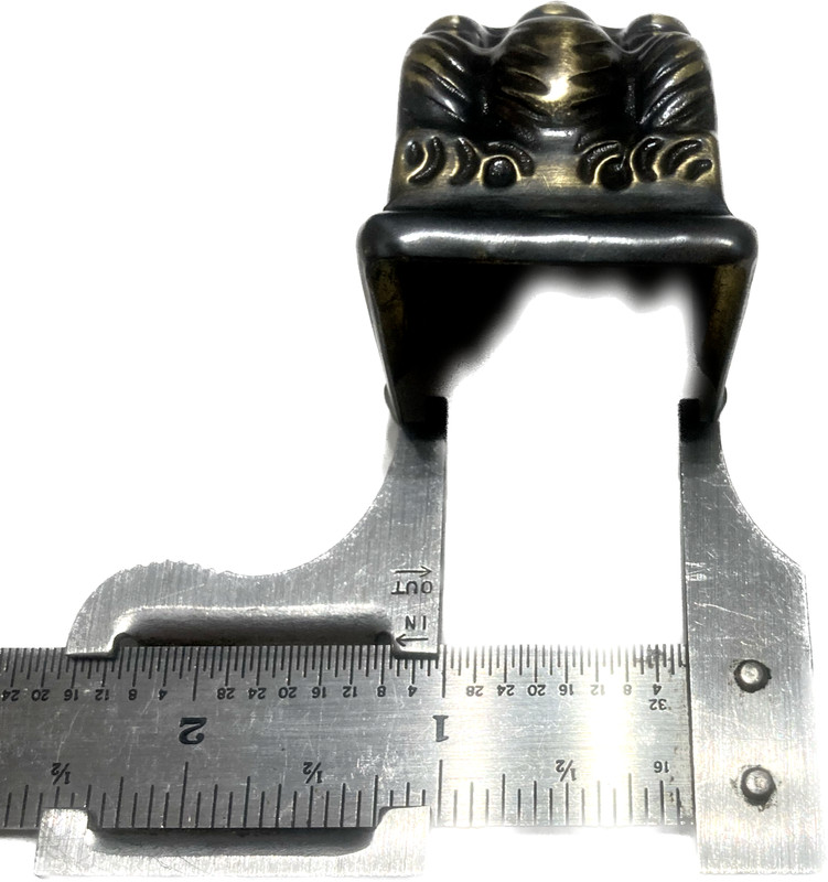 Claw Foot Table Stamped Antique Brass Toe Cap Medium gallery