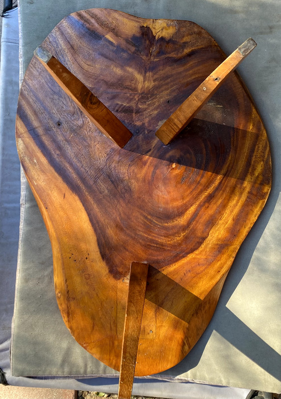 Natural Edge mid-century monkeypod coffee table - Hawaiian Monkeypod slab gallery