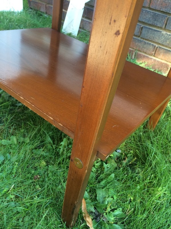 Antique very end table with Single Drawer 1940-1950 gallery
