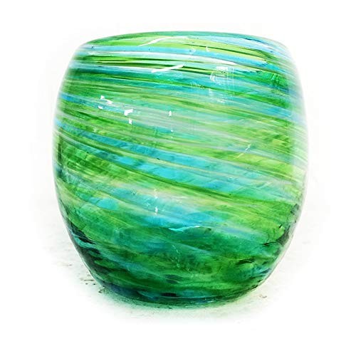 Cold Tea Glass Cup Ryukyu Glass Churaumi Tar Glass Green Made in Japan