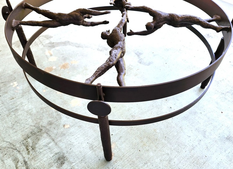 Bronze Cocktail Coffee Table Semi Nude Women Sculpture gallery