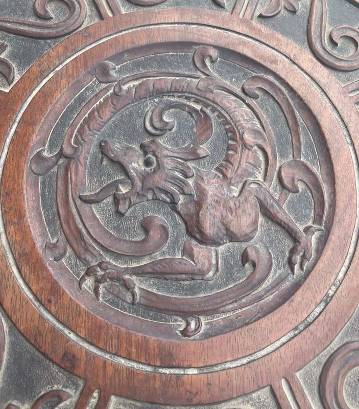 Antique Gothic European Dragon Occasional Table