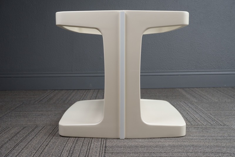 Mid Century Modern Kartell Style Syroco Plastic Resin Table Planter w/ Glass gallery
