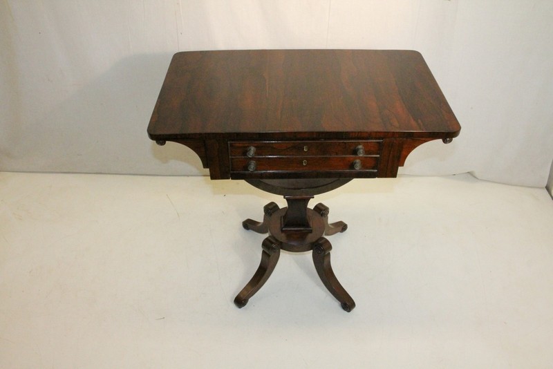 Exquisite Antique Regency Style Rosewood Writing Table, 19th C. gallery