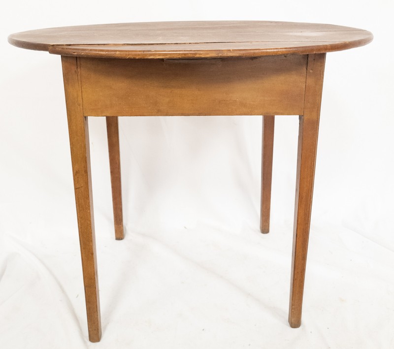 Antique Rustic Americana 19th Century Pine Tavern Oval Top Table Folk Art gallery