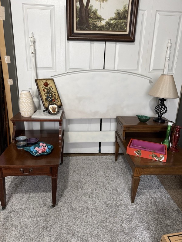 Pair Vintage Mersman End Tables Wood Side Tables Matching Set Pickup
