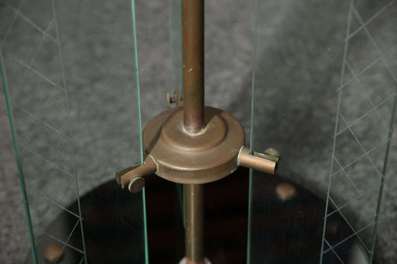 Glass Art Deco Glass and Brass Round Side Table by Luigi Brusotti, Italy, 1930's gallery
