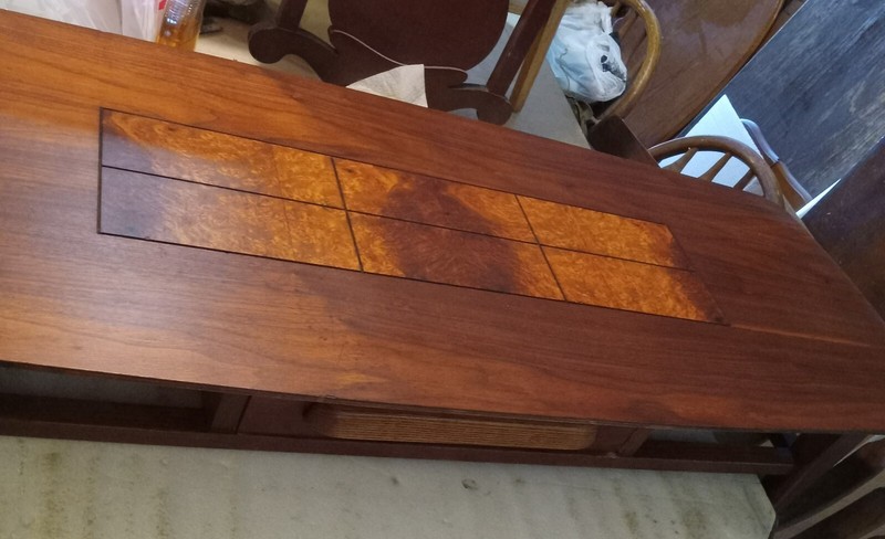 Mid Century Inlaid Coffee Table With Push Pull Drawer by Stanley (RP-CT419) gallery