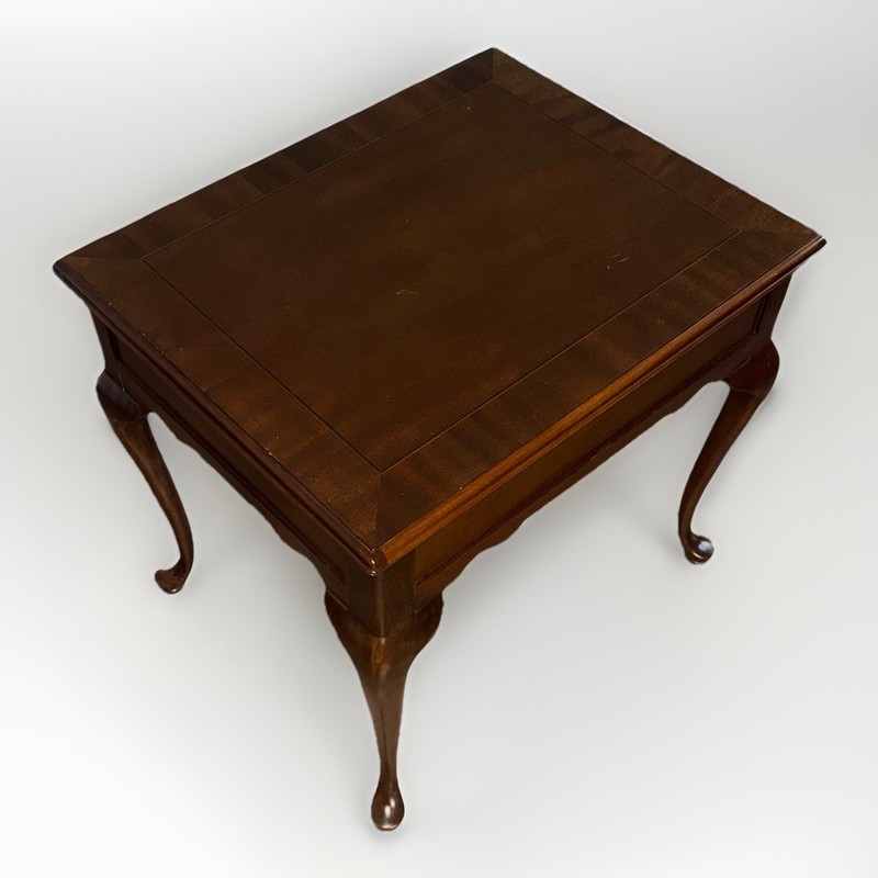Vintage Councill Craftsmen Inlaid & Banded Mahogany Side Table with Drawer gallery