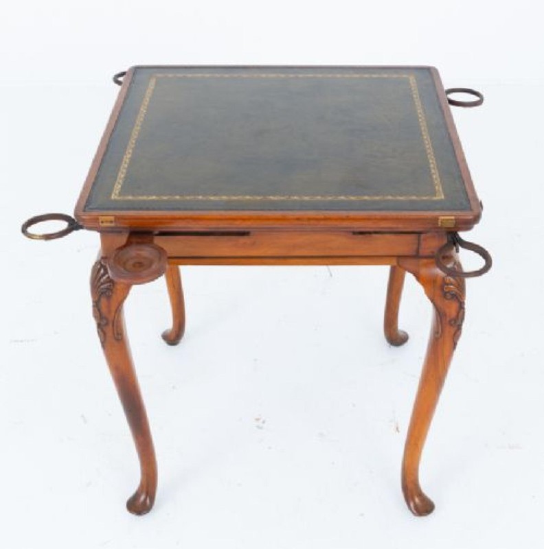 Queen Anne Games Table Card Walnut