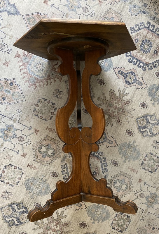 Antique Victorian Walnut Parlor Table, Fern Stand gallery