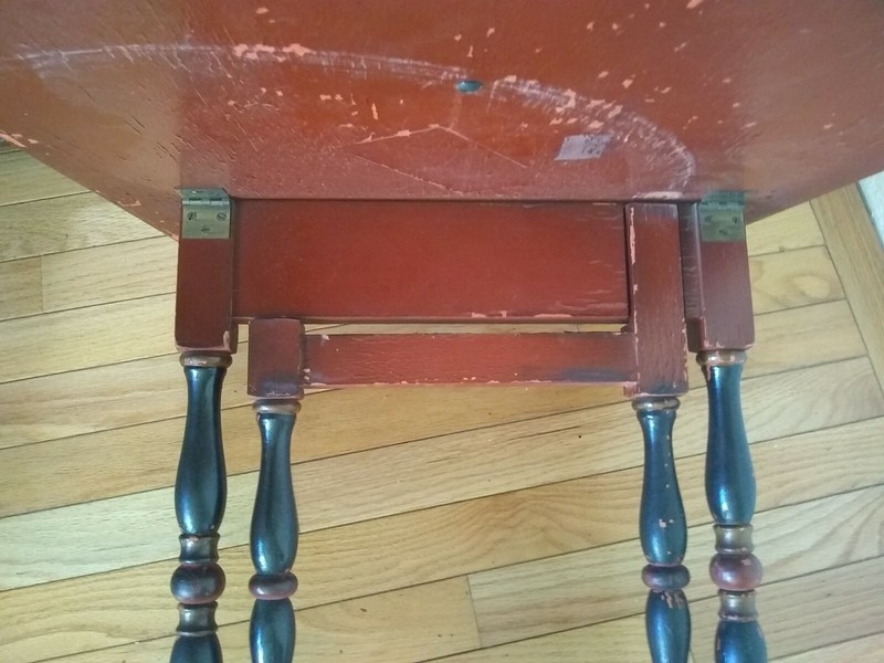 SHABBY FRENCH ANTIQUE GATE LEG HAND PAINTED SIDE TABLE BLUE BIRD gallery