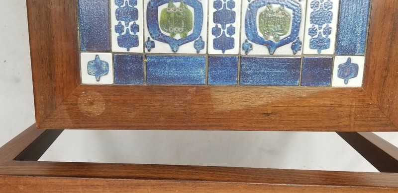 SET OF SEVERIN HANSEN HASLEV ROYAL COPENHAGEN ROSEWOOD NESTING TABLE WITH TILES gallery