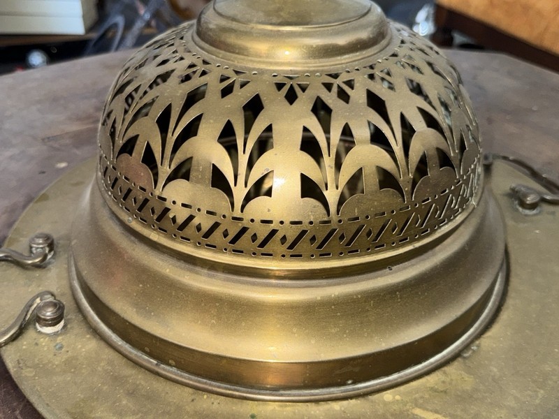 Spanish Revival Brazier Colonial Style Octagonal Coffee Table Bronze Mounts gallery