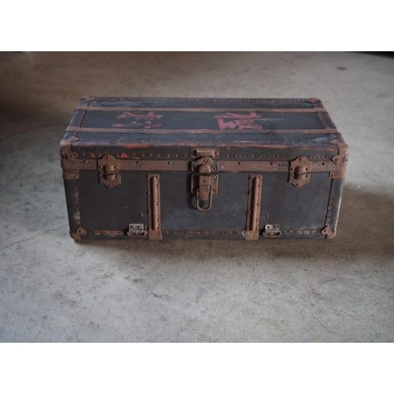 Rusty Iron Military Case Luggage Japan Koro-ten D Size Used 21cm (8.3in)