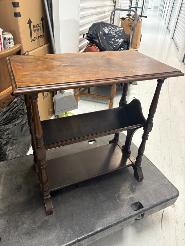 Mid-Century American Classical Mahogany Magazine Rack small console Table.