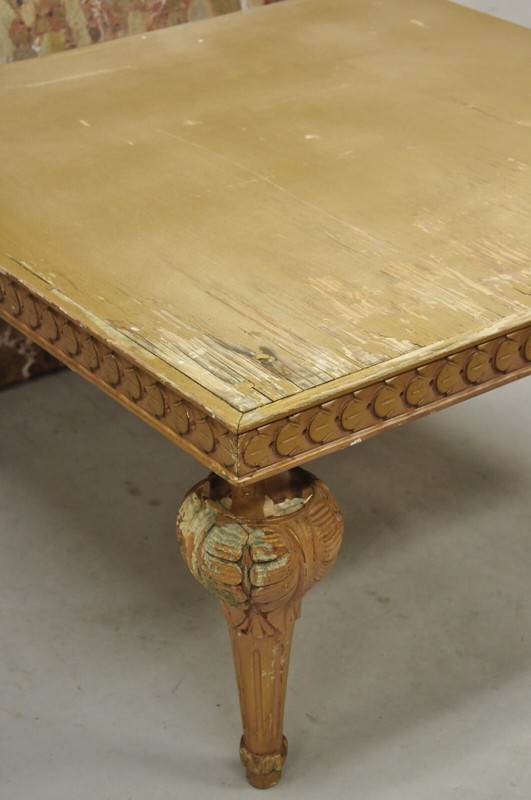 Vintage Italian Neoclassical Style Pink Rouge Marble Square Coffee Table gallery