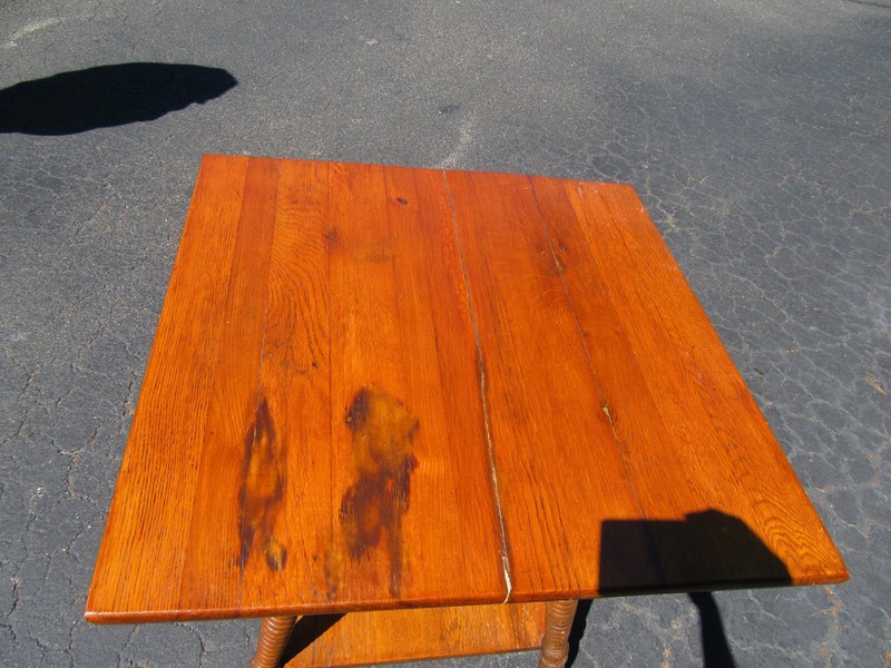 ANTIQUE PARLOR TABLE/BALL & CLAW GLASS + METAL FEET/LOTS OF REPAIRS! gallery
