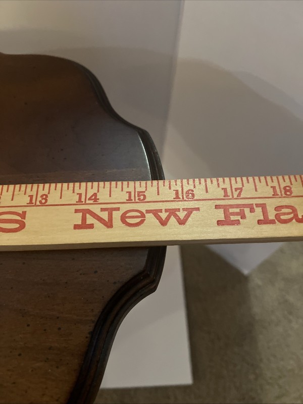 Small Tilt Table Vintage Dark Wood gallery